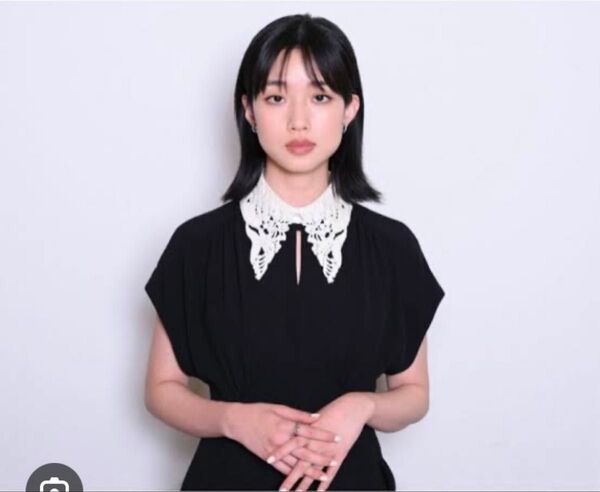 mame kurogouchi ジョーゼットワンピース ブラック サイズ1