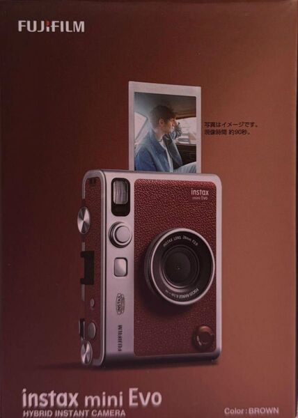 instax mini Evo ハイブリッドインスタントカメラ ブラウンFUJIFILMチェキ