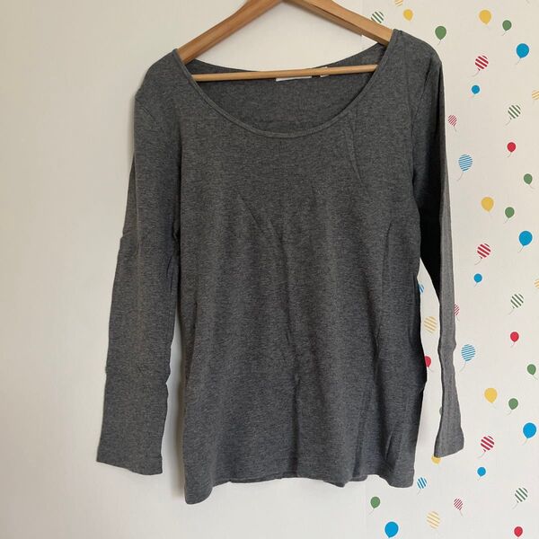 niko and... ニコアンド ロンT グレー 4 L カットソー トップス 長袖