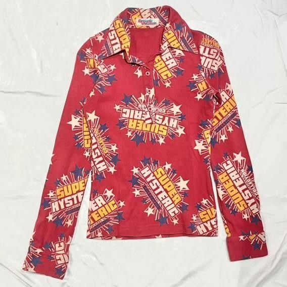 レア HYSTERIC GLAMOUR 90s シャツ ロンT 襟付き ヒステリックグラマー