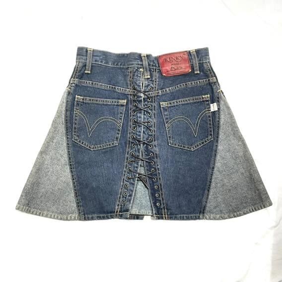レア HYSTERIC GLAMOUR 90s デニム スカート 編み上げ ヒステリックグラマー ヴィンテージ KINKY