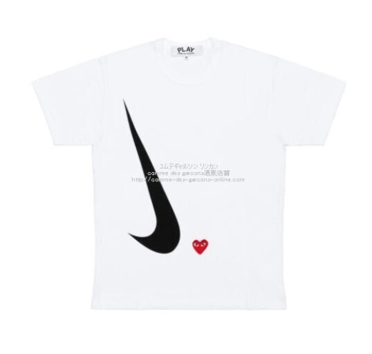 ■激レア■プレイ コムデギャルソン × ナイキ限定Tシャツ-Play × Nike-■レディース:S■新品・直営店正規品■入手困難