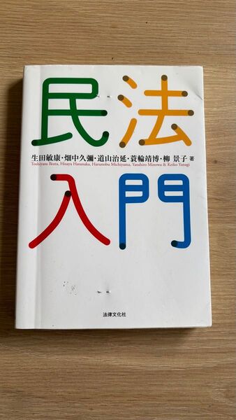 民法入門 生田敏康・畑中久彌・道山治延・蓑輪靖博・柳景子