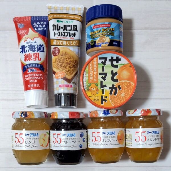 【まとめ売り】アヲハタジャム トーストスプレッド ピーナッツバター他 8点