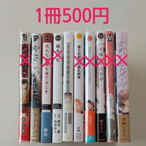 BLコミック/中古/まとめ売り/バラ売り/1冊500円~