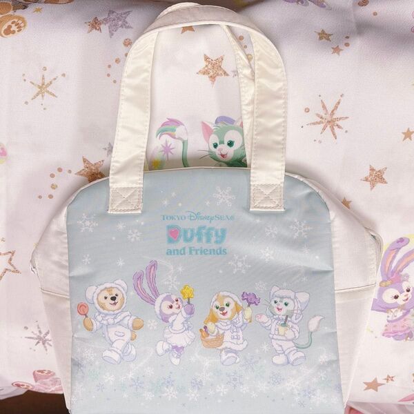東京ディズニーシー ホワイトウィンタータイムワンダーズ ダッフィーフレンズ ランチバッグ 1度使用