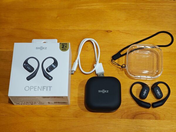 OPENFIT ブラック Shokz ワイヤレスイヤホン 黒 ショックス