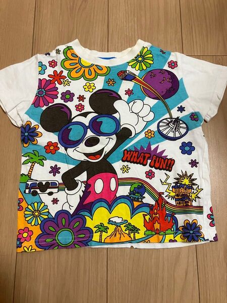 TDR 東京ディズニーリゾート ミッキー 半袖Tシャツ 花柄 サマー 100