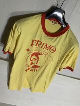 東洋エンタープライズ　スペシャル　PRIMO BEER プリモビール　デカロゴ HAWAII 甲冑騎士　ナイト　半袖トリムTシャツ 黄×赤　S_画像8