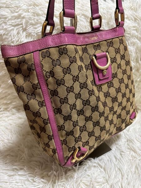 GUCCI グッチ ミニトート ハンドバッグ トートバッグ アビー GG柄