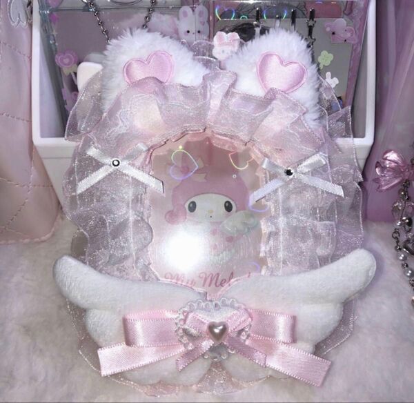 ハンドメイド 硬質ケース レースデコB8 ネコ耳 Princess cat