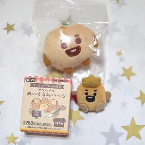 BT21 ファミリーマート限定 ぬいぐるみバッジ SHOOKY