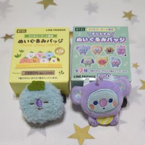 BT21 ぬいぐるみバッジ 2個セット COYA