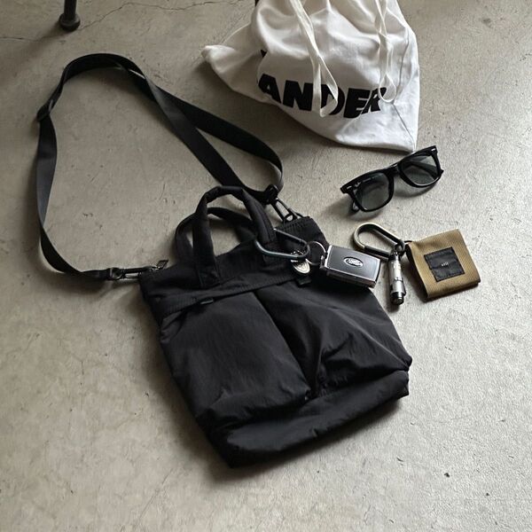 ARULLE マルチポケット ミニマル ナイロン ヘルメットバッグ ショルダー バッグ mini helmet bag