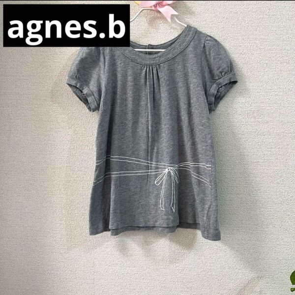 【アニエスベー】agnes.b 半袖 Tシャツ チュニック グレー115〜120 Tシャツ 半袖 ブラウス チュニック