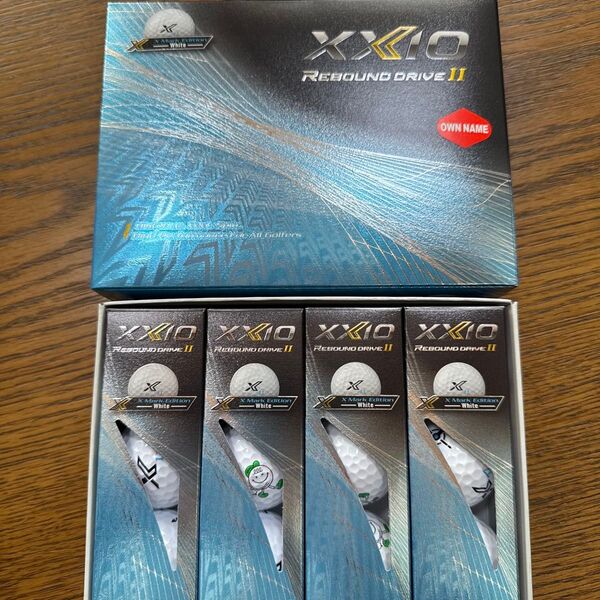 ③ XXIO REBOUND DRIVE II ゴルフボール 1ダース(12球) ホワイト オウンネーム入り
