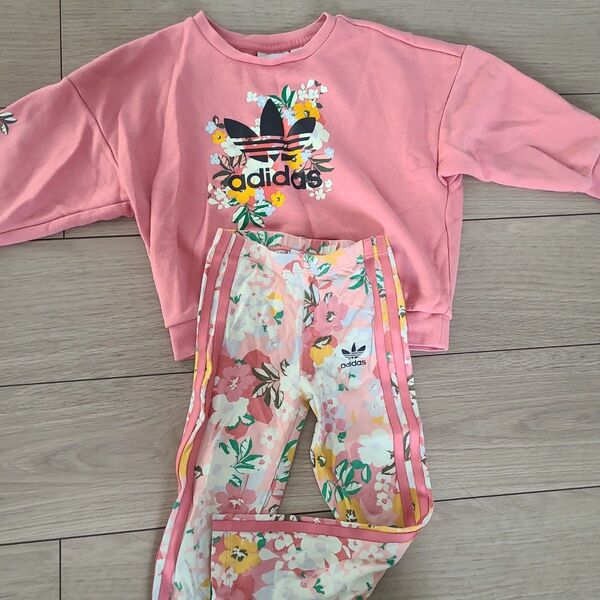 adidasアディダス キッズ 100 セットアップ トレーナー パンツ 正規品