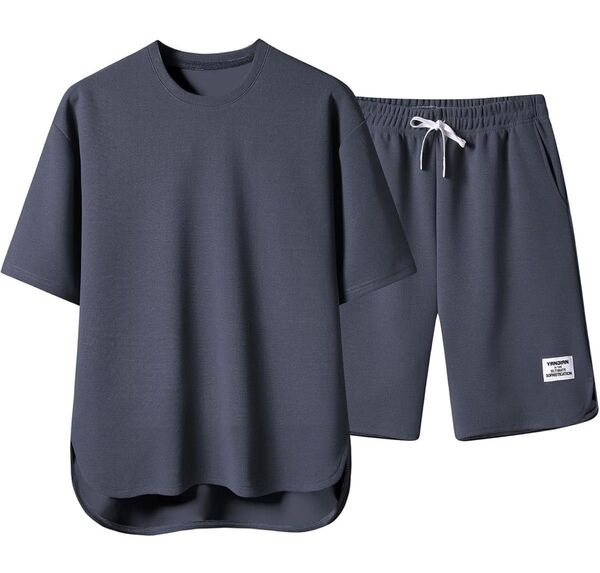夏服 上下セット メンズ セットアップ 半袖 カジュアル Tシャツ 吸汗速乾 服 カジュアル 大きいサイズ おしゃれ お洒落