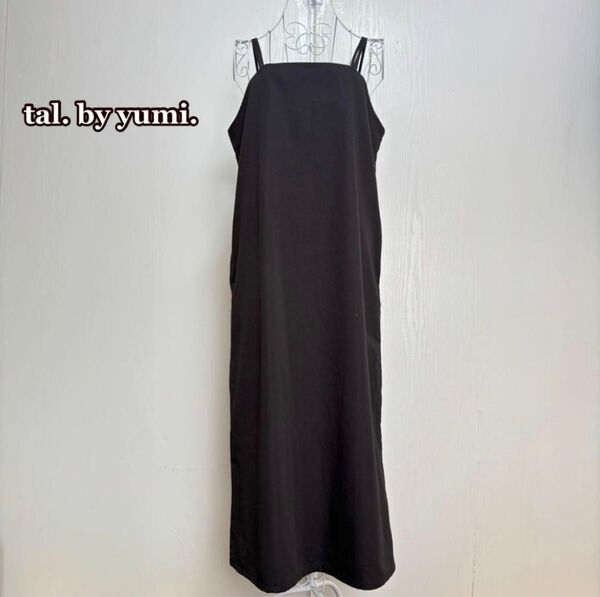 【美品】tal. by yumi.キャミワンピース M レイヤード 黒 シンプル