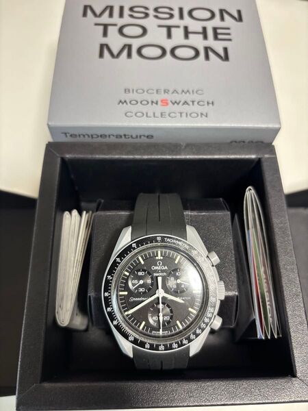 OMEGA x SWATCH オメガ×スウォッチ MISSION TO THE MOON クロノグラフ 説明書・箱付