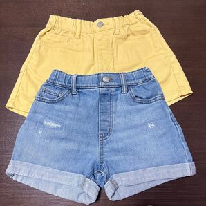 ユニクロ キッズ ショートパンツ 2枚セット