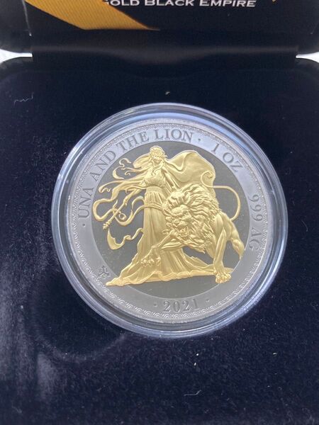 ウナとライオン 2021 ゴールドブラックエンパイア版 銀貨 シルバーコイン Una Lion Gold Black Empire