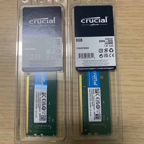 crucial製 PC用メモリ DDR4-3200 8GB×2枚