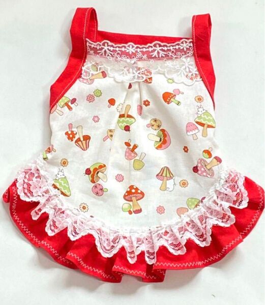 ハンドメイドペット服 犬服背丈:21cm胴回り:31cm (B28)夏用