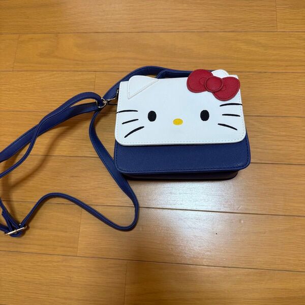ハローキティ ショルダーバッグ ネイビー ポシェット サンリオ キャラクター