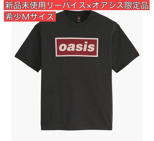 【限定品】新品未使用 リーバイス LEVI'S オアシス oasis Tシャツ 半袖 ブラック ロック ヴィンテージ 希少M