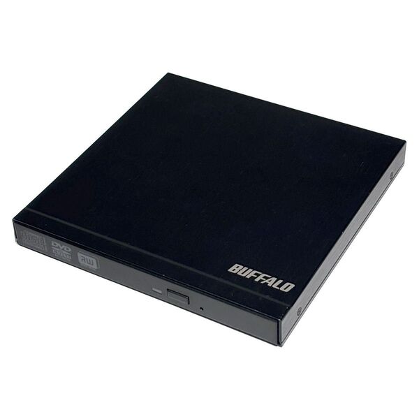 ジャンク CD再生OK 本体のみ BUFFALO ポータブルDVDドライブ DVSM-PSS58U2-BK DV-W28U-V