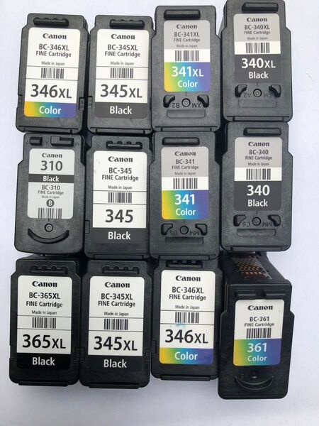Canon 空インクカートリッジ BC-346 345 341310 361 340 341合計12個