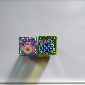 ★手帳用 ミニサイズスタンプ 2個セット キラキラ