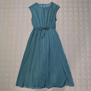 ロングワンピース ドット柄