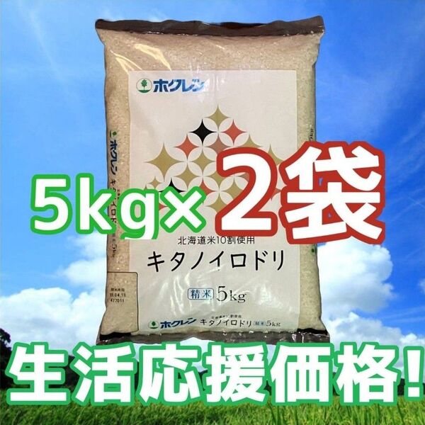 生活応援価格!! ホクレン キタノイロドリ 5kg×2袋 計10kg 精米 北海道産 ブレンド米 白米