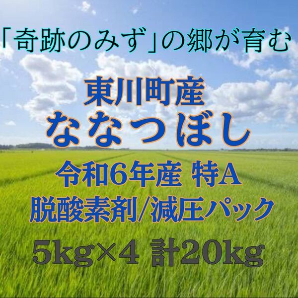 キャンペーン実施中! 北海道東川町産 令和6年産 ななつぼし エージレス 5kg×4袋 計20kg コープさっぽろ 白米 お米