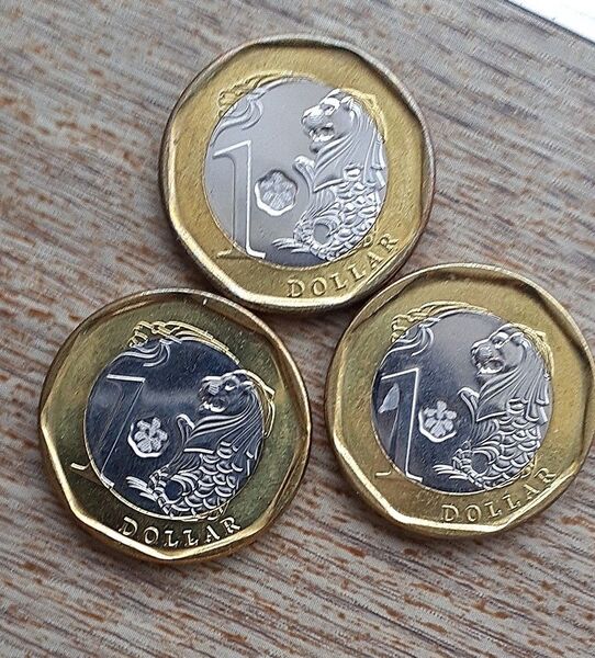 シンガポール 1ドルコイン 外国コイン 1ドル硬貨