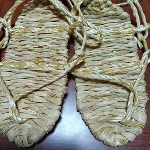 藁でできたサンダル手作り わらじ 草履 2足セット 26センチ