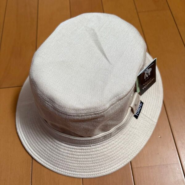 未使用 メンズ トロイTOROYハット バケットハット帽子 ベージュ56.5cm HAT
