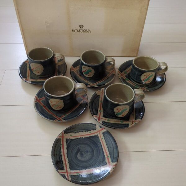 MOMOYAMA モモヤマ コーヒーカップ ソーサー セット 昭和レトロ 陶器 食器