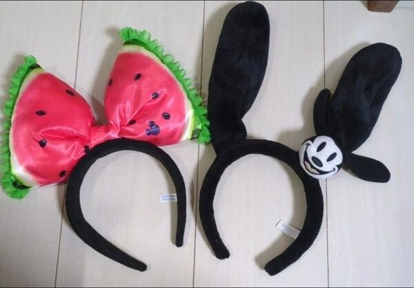 【処分価格】ディズニー スイカ グレープフルーツ カチューシャ オズワルド 2点セット