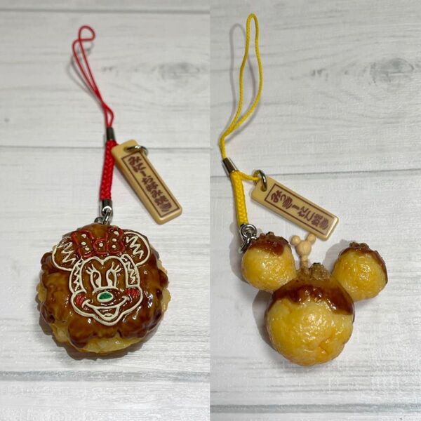 東京ディズニーリゾート ストラップ キーチェーン みっき一たこ焼き みにーお好み焼き 東京ディズニーリゾートの夏 夏祭り