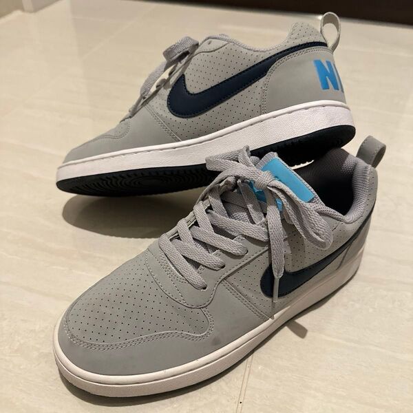 NIKE コート ボロー Low 2 レディース スニーカー 25.5 グレー