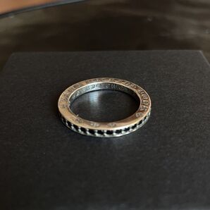 クロス 指輪 メンズ ブラック シルバー925 刻印 21号