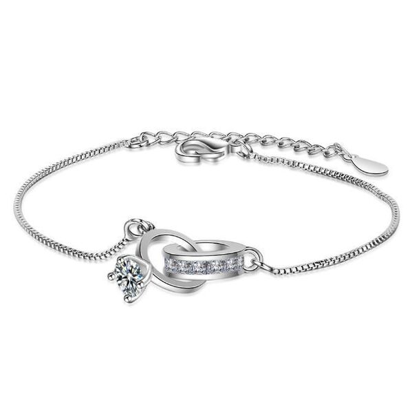 輝く スワロフスキークリスタル リング ブレスレット Silver925