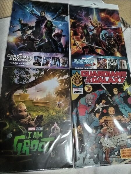 新品未使用 映画 ガーディアンズ・オブ・ギャラクシー クリアファイル 4つセット マーベル
