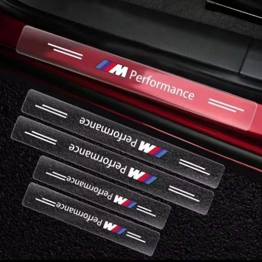 BMW Mパフォーマンス クリアタイプスカッフプレート4枚組。現品限り。激安価格値引き交渉不可。 M