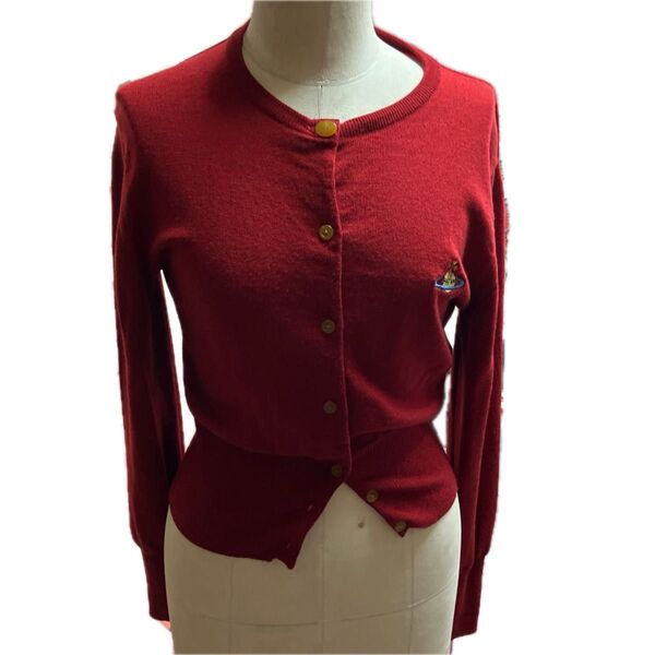 Vivienne Westwood RED LABEL ニット長袖カーディガン 赤 美品