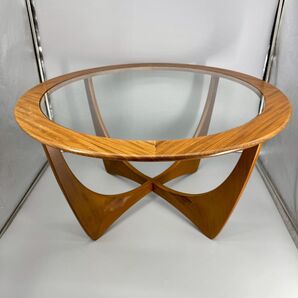 【G-PLAN】 コーヒーテーブル 【ジープラン】 ミッドセンチュリー ビンテージ 丸テーブル ガラステーブル ヴィンテージ