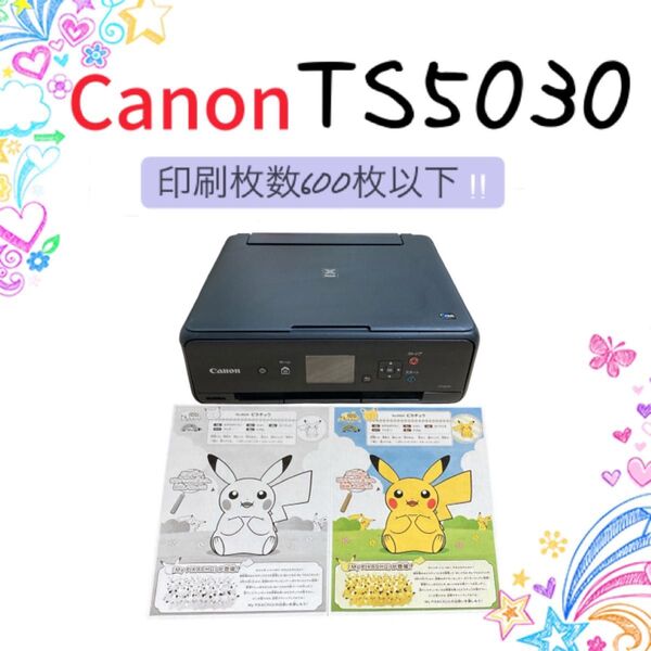 【印刷枚数600枚以下】 Canon プリンター TS5030 BK